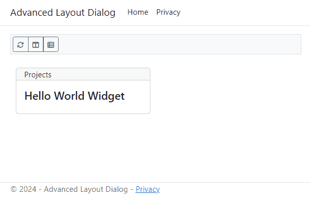 Animation of an Advanced Layout Dialog